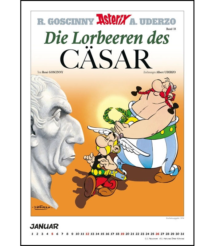 Wall calendar Asterix Comiccover-Kalender 2020